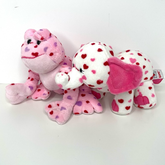 Ganz Webkinz Frog & Eluvant Hearts Love Plush - Picture 4 of 9